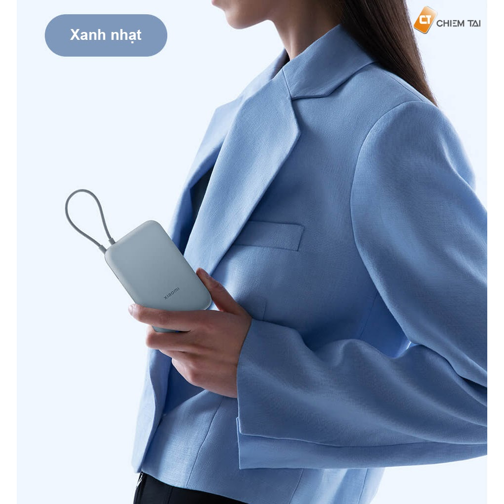 Pin sạc dự phòng 10000mAh 22.5W Xiaomi Pocket P15ZM có cáp sạc
