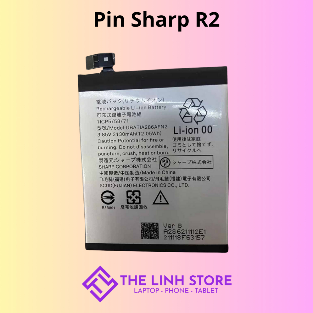 Pin Sharp Aquos R2 706SH/SHV42/SH03K 3130mAh - mã UBATIA286AFN2