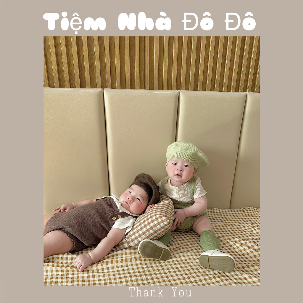 Yếm len đan  phong cách Hàn Quốc mùa thu đông cho em bé trai , gái siêu xin ấm áp