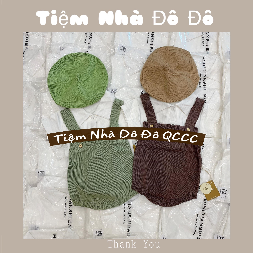 Yếm len đan  phong cách Hàn Quốc mùa thu đông cho em bé trai , gái siêu xin ấm áp