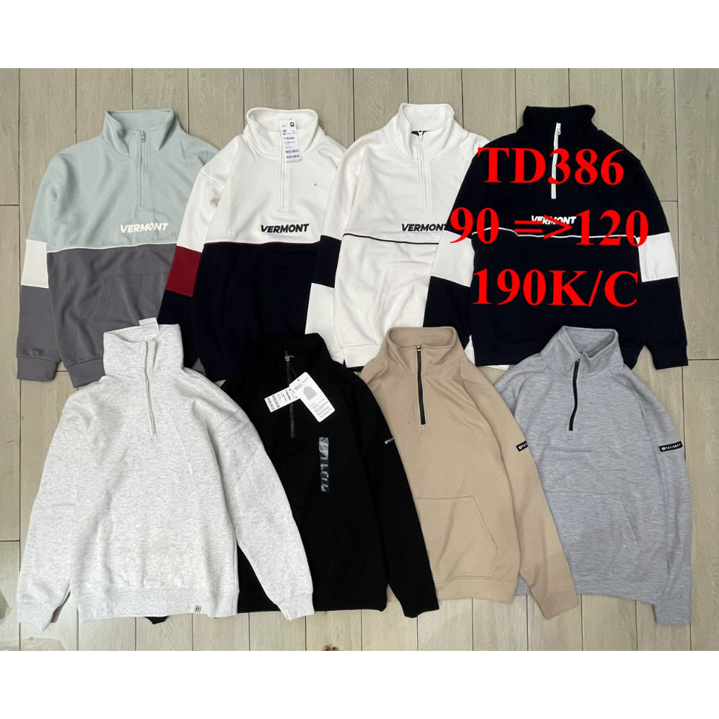 * Mã TD386: Sweater NAM dây kéo xuất Hàn, hiệu  unisex