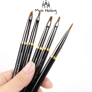 Cọ vẽ nail cao cấp lẻ cây gồm cọ nét, cọ vẽ hoa, cọ bản, cọ tán xước