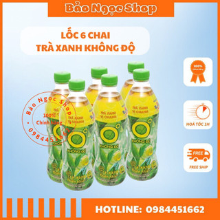 Lốc 6 chai trà xanh 0 độ/ không độ chai