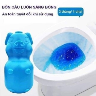 Lọ thả bồn cầu hình chú lợn xanh