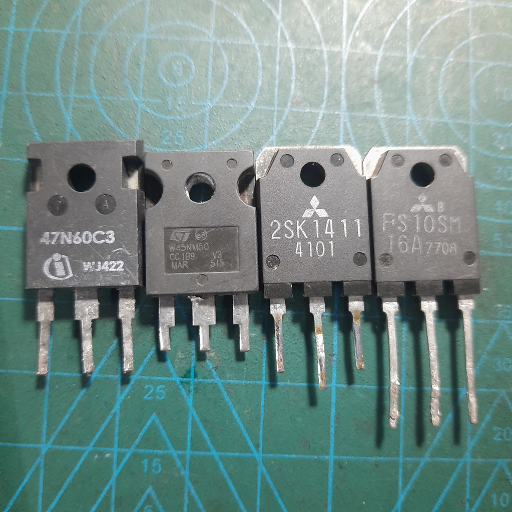 MOSFET N-Channel 2SK1411 20A 500V; 47N60C3 SPW47N60C3 47A 650V; W45NM50 STW45NM50 45A 550V; FS10SM FS10SM-18A 10A 900V