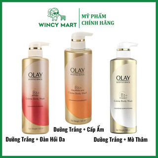 Sữa tắm trắng da olay b3 retinol/peptide/vitamin c 500ml dưỡng trắng, cấp ẩm và chống lão hóa - wincy mart