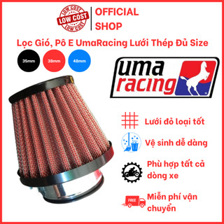 Lọc gió Uma Racing lưới thép siêu nạp đủ size gắn cho tất cả xe