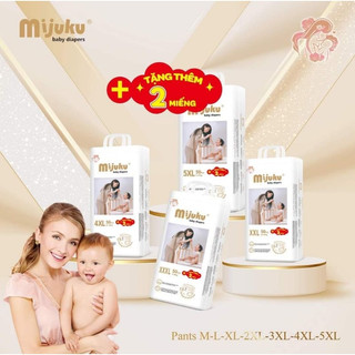 Bỉm quần mijuku bao bì size m/ l/xl/xxl 100 miếng 123