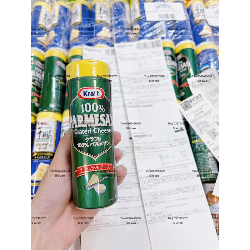 Phô mai rắc Kraft Parmesan Grated cheese Nhật Bản 80g