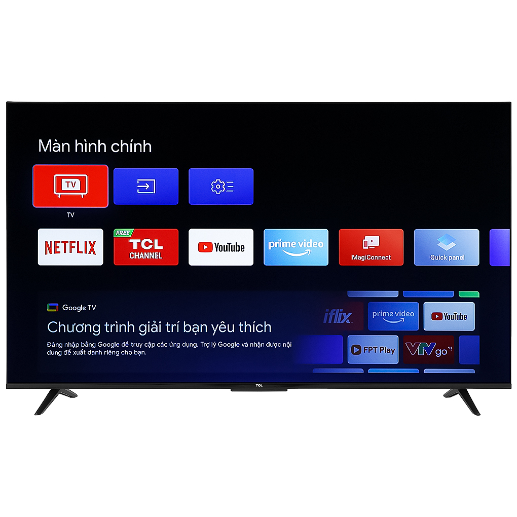 Google Tivi TCL 4K 55 inch 55P635 model 2022 - Showroom Tivi