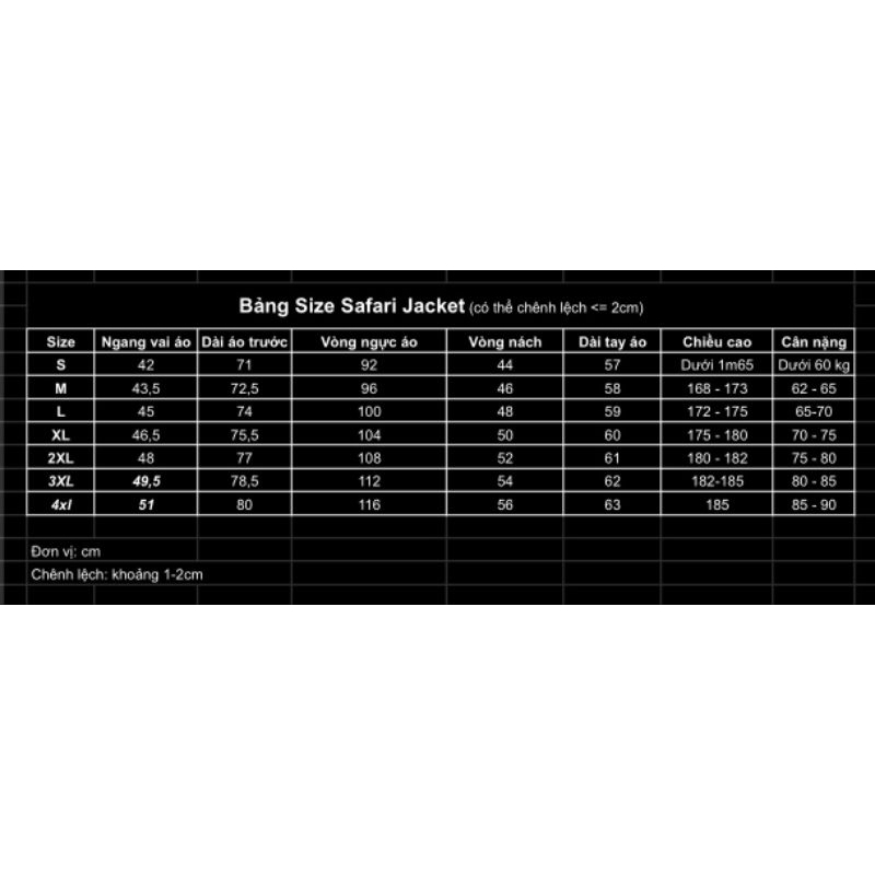 SAFARI JACKET- ÁO KHOÁC LEHMAN BROTHER-ÁO KHOÁC NAM NỮ-ÁO KHOÁC