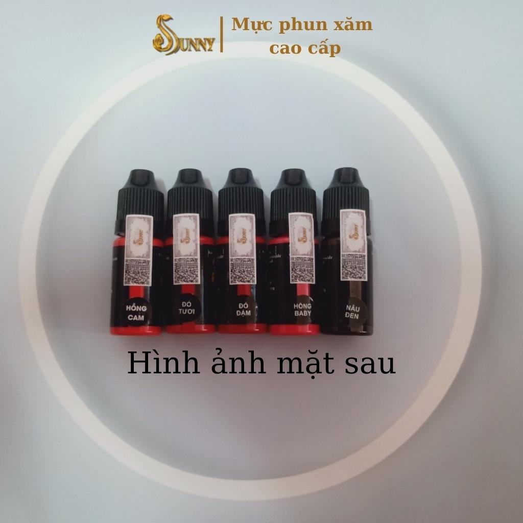 Sỉ mực phun xăm hữu cơ SUNNY, mực xăm môi mày mí bong đậm 10ml