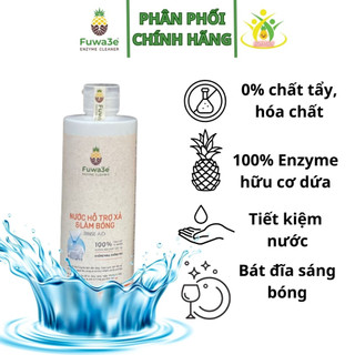 Nước làm bóng fuwa3e 500ml dùng cho Máy rửa bát,nước hỗ trợ xả máy 100% tự nhiên,Gel rửa chén cho máy rửa bát fuwa3e