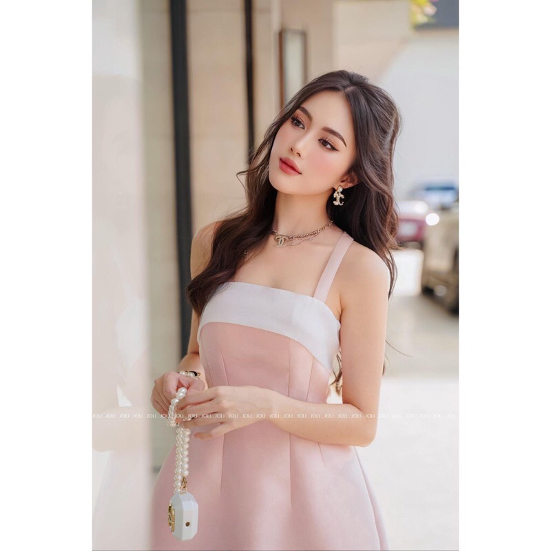 Váy Hai Dây Dự Tiệc Dáng Suông Nhẹ Nhàng