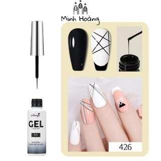 Sản phẩm sơn gel cọ nét đen trắng nhũ vàng nhũ bạc