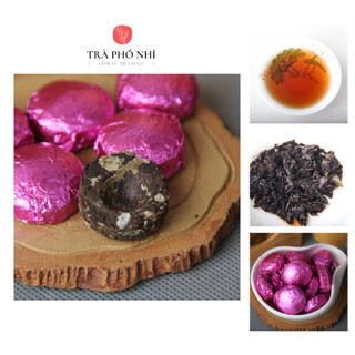 Trà phổ nhĩ lá sen-trà thơm ngon - viên lẻ