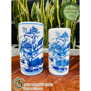 Lọ đựng hương, Ống cắm hương Họa tiết Sen - Gốm sứ Bát Tràng