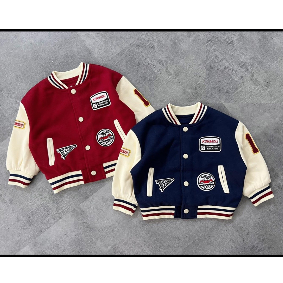 Áo Khoác Bomber Trẻ Em Phong Cách Hàn Quốc Cho Bé Trai Bé Gái Mặc Thu Đông CAFE_BABY092