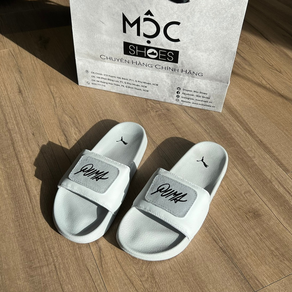 Dép  P.U.M.A Suede  Leadcat - * Grey / Logo Silver* - 2022**