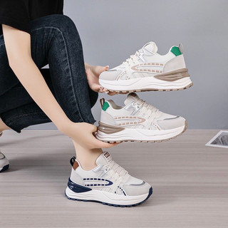 Giày thể thao nữ đế cao 5cm phối màu siêu chất