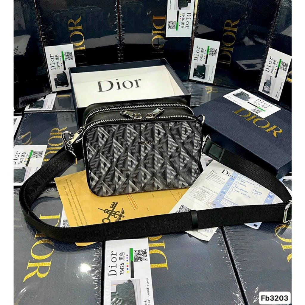 Túi đeo chéo Nam Nữ Lv , Dio , Gc mini Fullbox hộp giấy thẻ , Túi đeo vai nữ mini