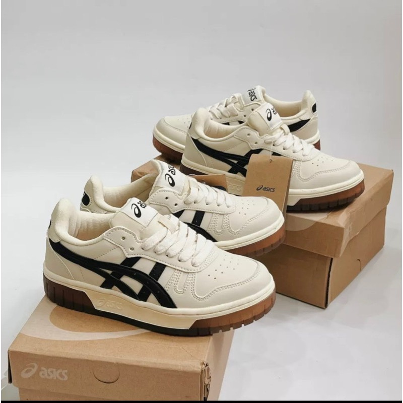 Giày Thể Thao Asics.Court MZ Kem Nâu Và Kem Xám Mẫu Mới Thiết Kế Độc Lạ Hàng Hot Trend 2023