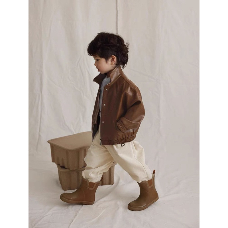 Áo khoác da cho bé trai bé gái 10-30kg