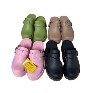 Dép bít nhựa đế cao nữ thời trang nhiều màu size 36-39