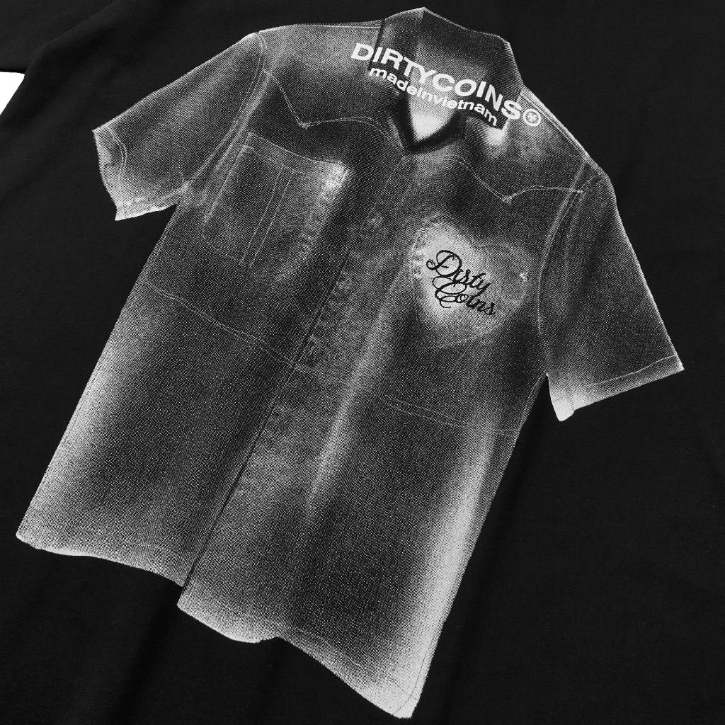 Áo Thun DirtyCoins Trompe L'oeil Relaxed T-shirt - Black