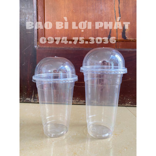 50 ly nhựa pp trơn 500ml/700ml - nắp cầu/ nắp bằng phi 95 ly đựng trà sữa