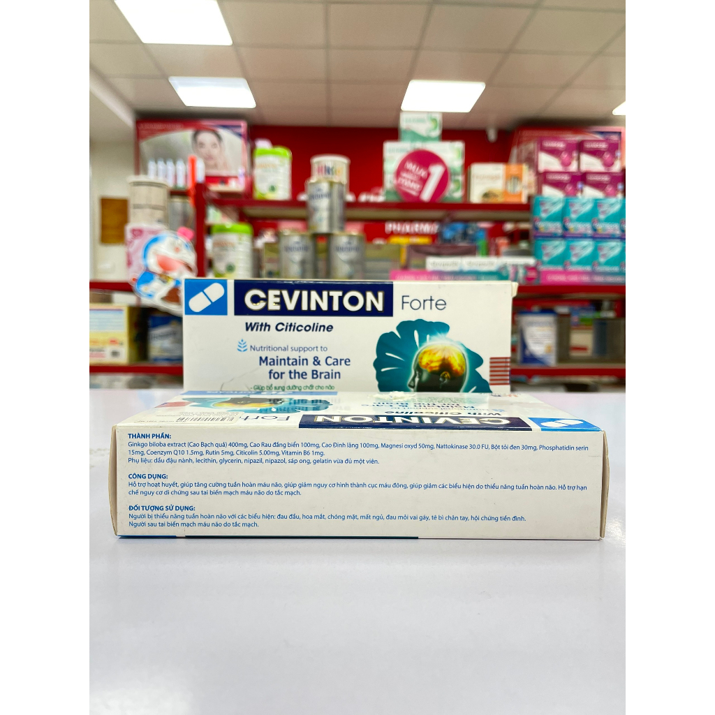 Hoạt Huyết Dưỡng Não Cevinton Forte USA Pharma Hộp 30 viên - Giúp hoạt huyết, chống đột quỵ