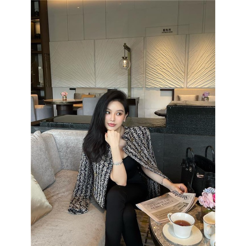 Áo dạ Tweed tiểu thư sang chảnh siêu cấp chuẩn QC LOẠI 1