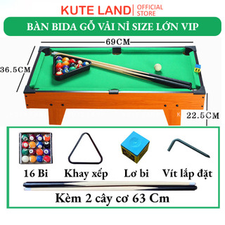 Bàn bida cỡ lớn 69x37x23 cm bằng gỗ thảm vải nỉ bia dành cho trẻ em và người lớn giải trí thư giãn tại nhà BIDA2