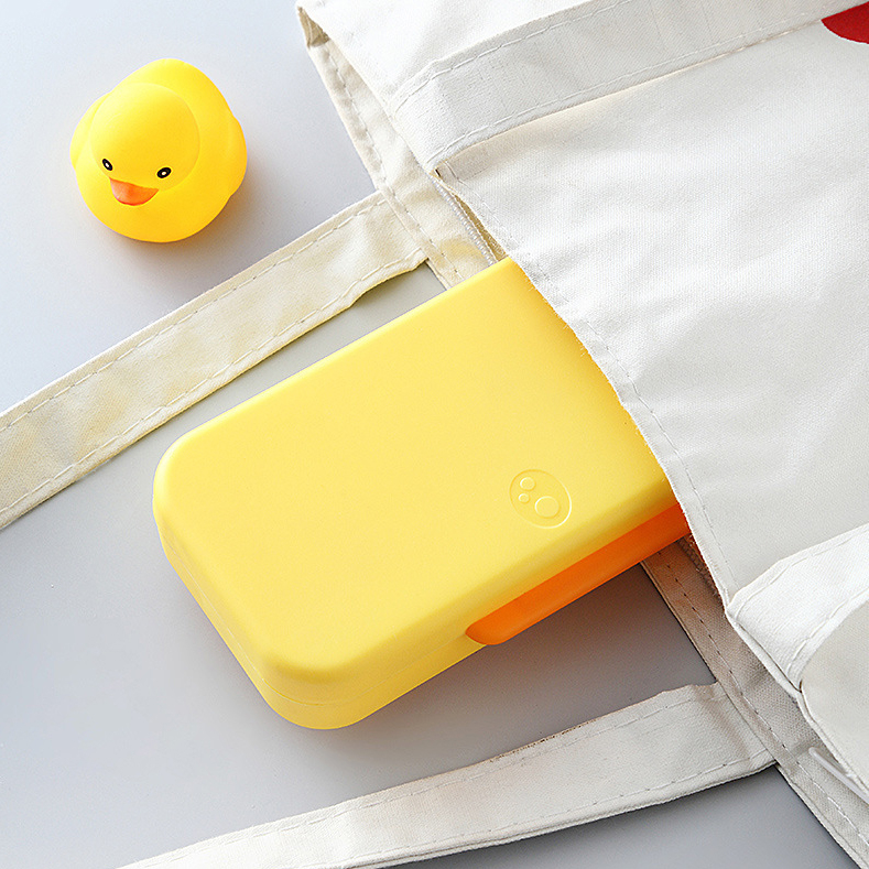 Hộp đưng bút khay đựng bút 2 tầng kiểu dáng Hàn quốc màu pastel siêu đẹp Creamy