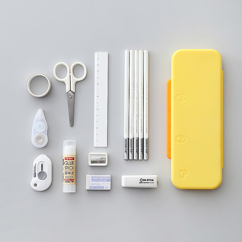 Hộp đưng bút khay đựng bút 2 tầng kiểu dáng Hàn quốc màu pastel siêu đẹp Creamy