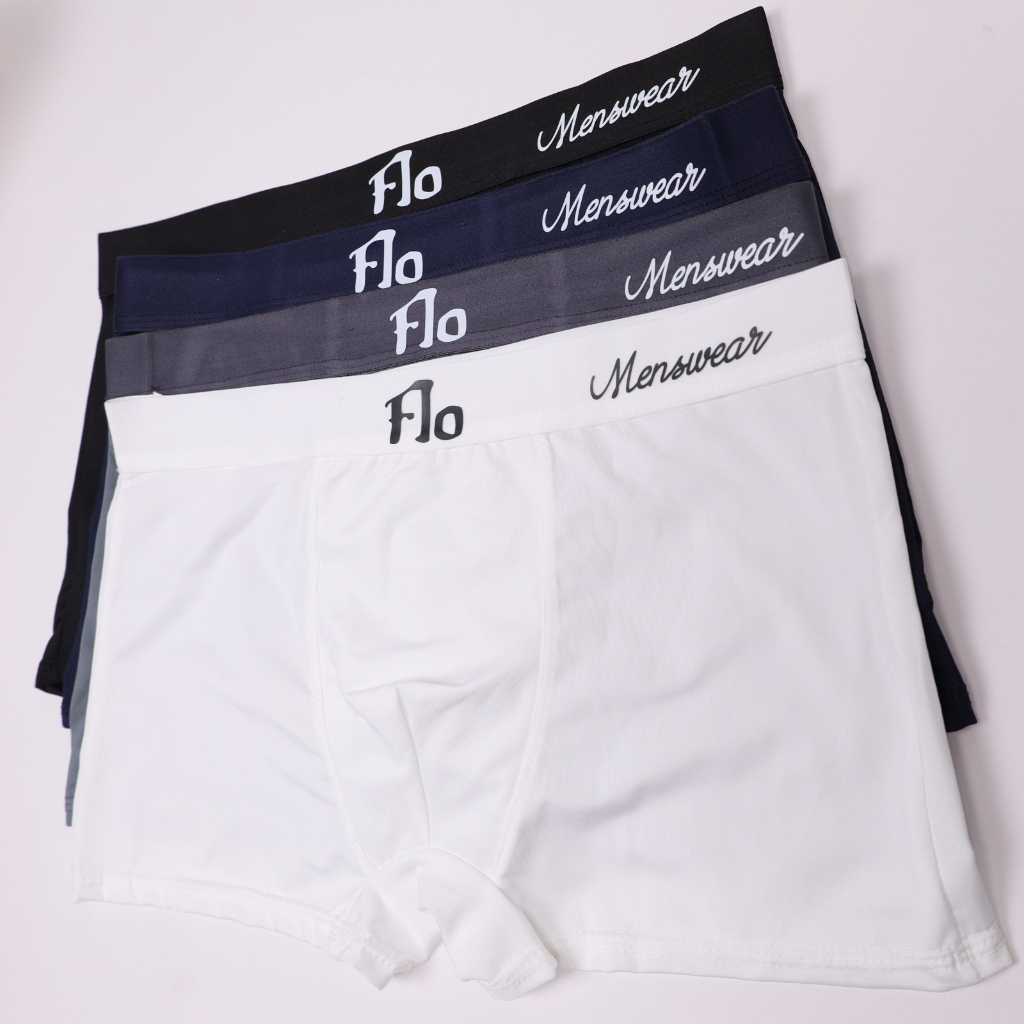 Quần boxer Flo Menswear combo mua 3 tặng 1 chất liệu cotton lạnh thoáng mát co giãn thoải mái