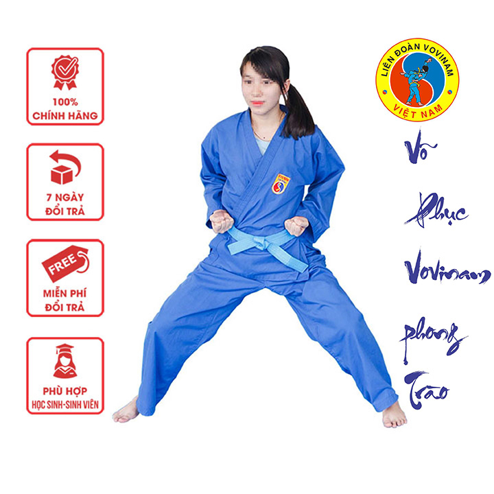 Bộ võ phục Vovinam phong trào, đồng phục vovinam giá rẻ cho học sinh, sinh viên, người mới học, phù hợp mọi lứa tuổi