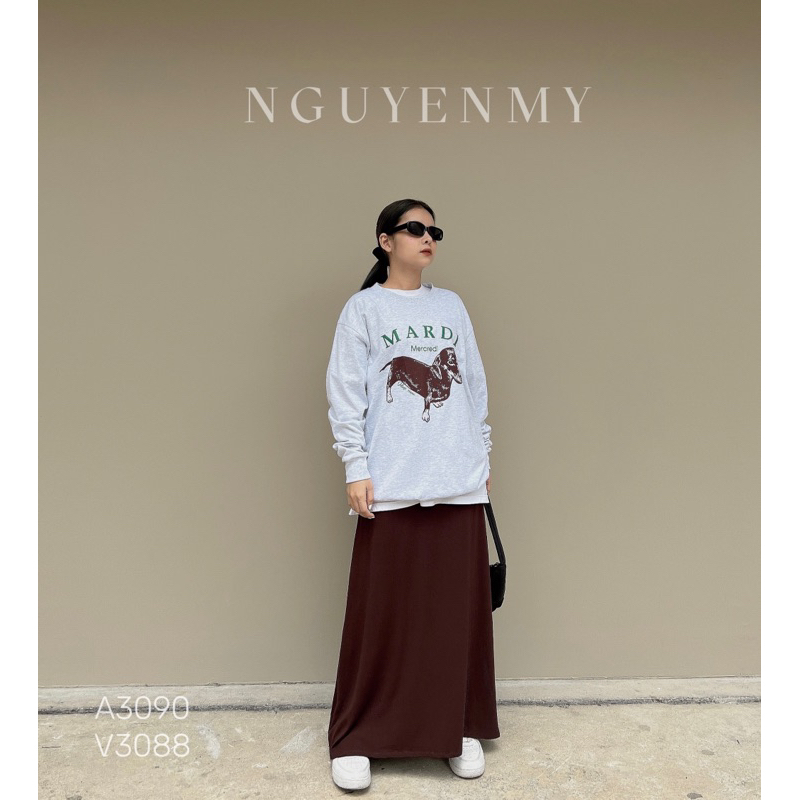 Chân váy dài thun dẻo thái