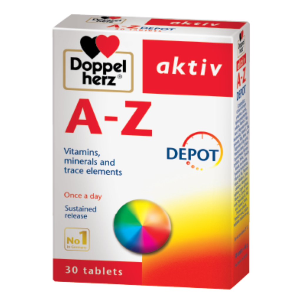 Doppelherz A-Z Depot 30 viên giải phóng chậm chứa 23 loại Vitamin và khoáng chất tổng hợp