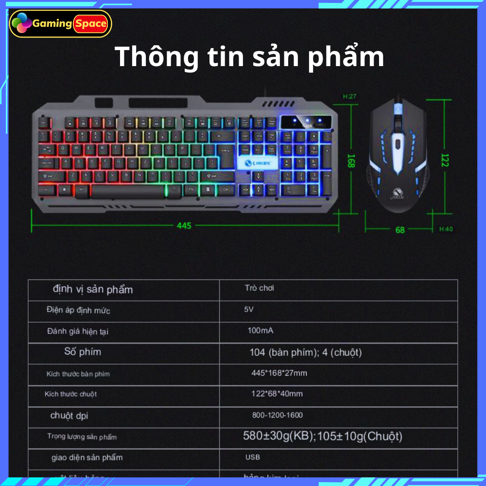 Bàn phím máy tính gaming V4 Pro Led RGB chuyên game PC