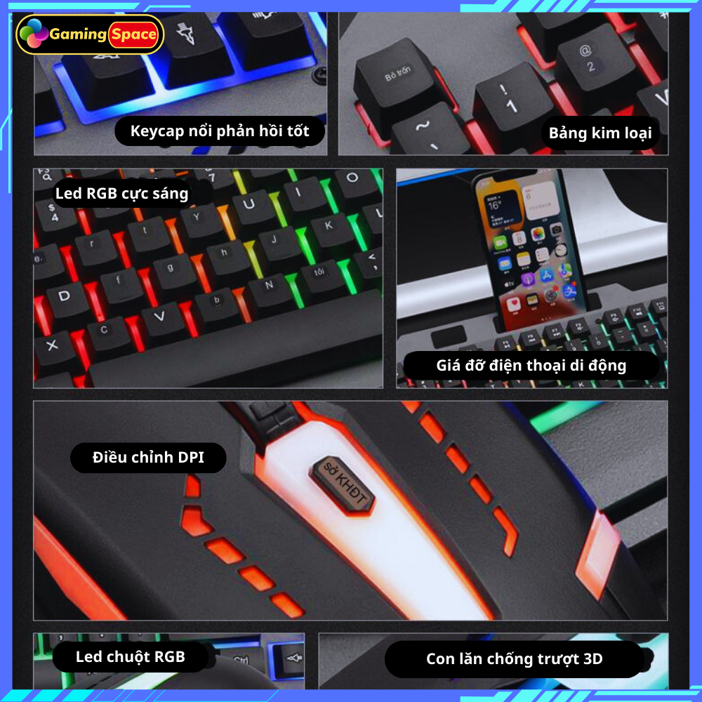 Bàn phím máy tính gaming V4 Pro Led RGB chuyên game PC
