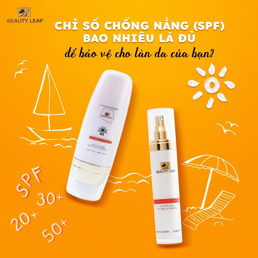 [GOLDEN HEALTH] COMBO 2 KEM CHỐNG NẮNG SPF 50+, PA++++ BEAUTY LEAF