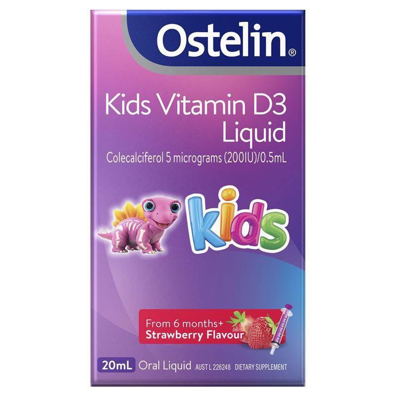 Vitamin D3 và D3 Drop  Ostelin Infant Kid dạng giọt cho trẻ sơ sinh phòng ngừa tình trạng còi xương của bé