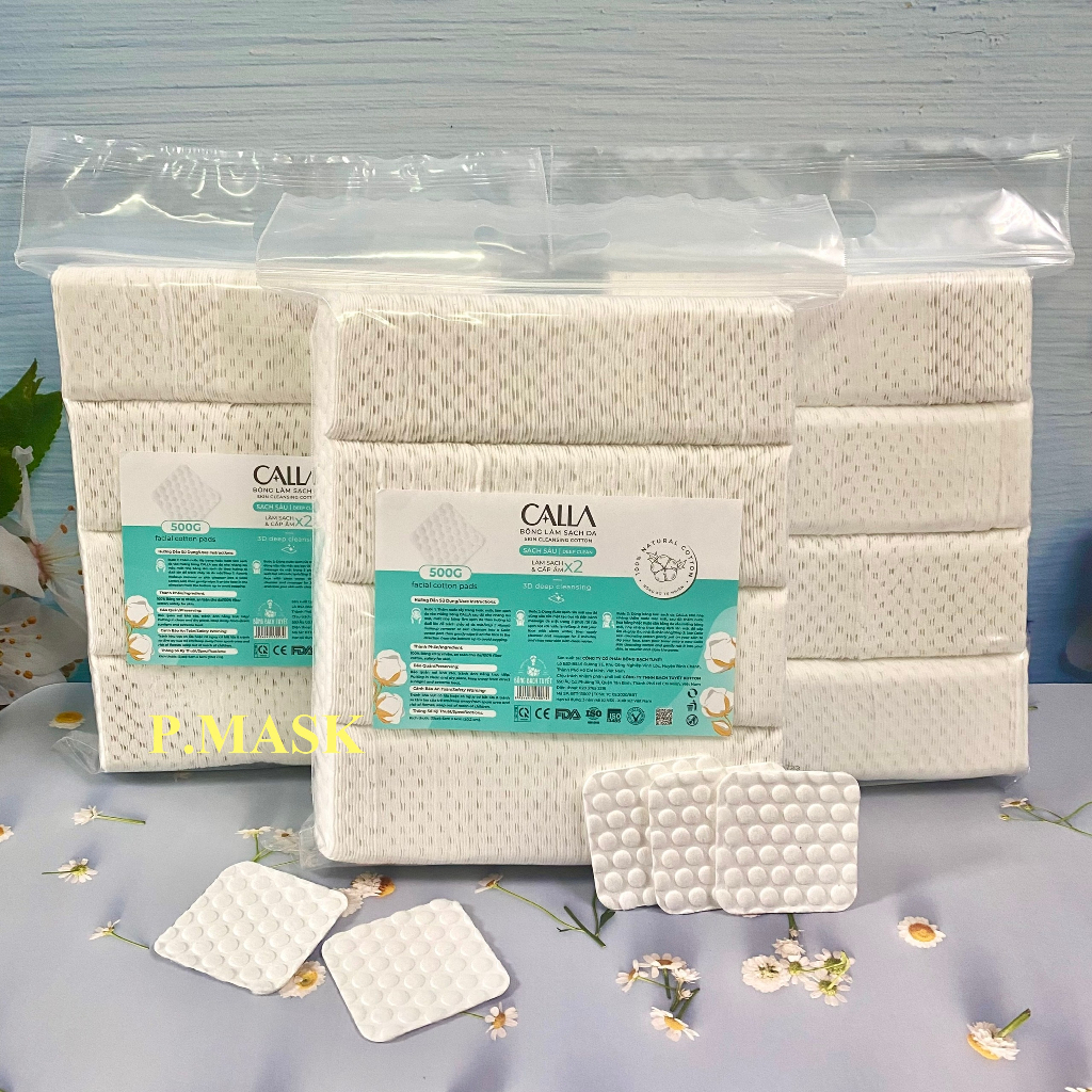 Bông Tẩy Trang Bạch Tuyết Merilynn Hạt Massage gói 500g