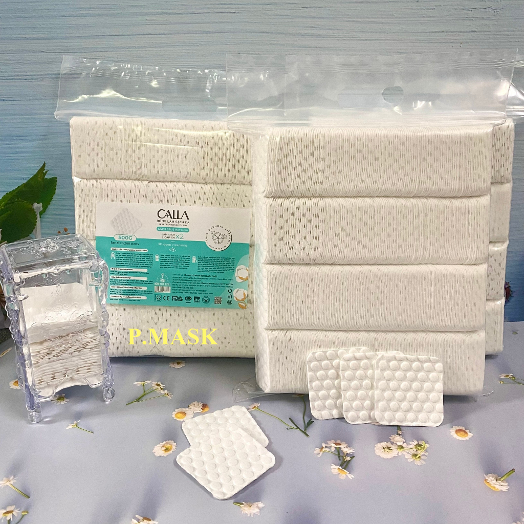 Bông Tẩy Trang Bạch Tuyết Merilynn Hạt Massage gói 500g