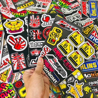 Set tem logo sticker decal jdm thích hợp trang trí xe máy, laptop, vali .v.v