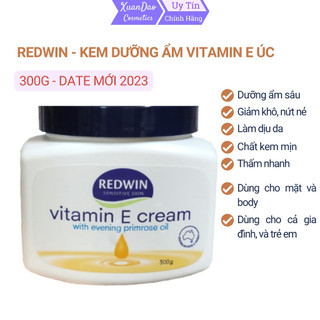 Vitamin e Úc, kem dưỡng ẩm vitamine cream Redwin, dưỡng ẩm cho da mặt toàn thân da hỗn hợp da nhạy cảm da em bé