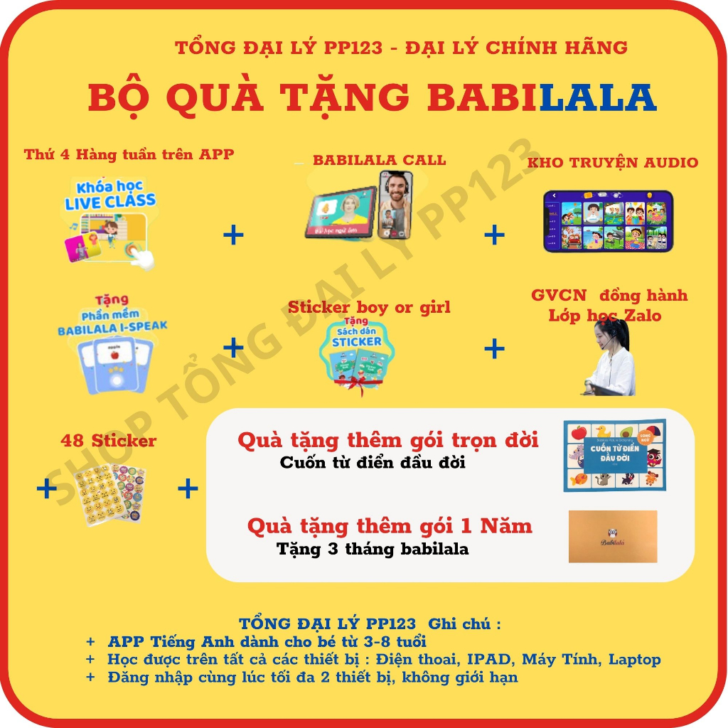 Babilala 1 năm - Tiếng Anh online chất lượng cao cho bé 3-8t