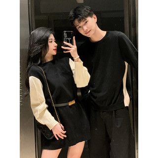 Đồ đôi len đôi mùa Thu-Đông 2 màu đen -trắng
