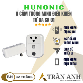 Ổ cắm thông minh Hunonic SK01. Điều khiển từ xa bằng điện thoại thông qua Wifi| Hẹn giờ tự động -2022